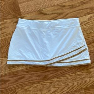 White tennis skirt